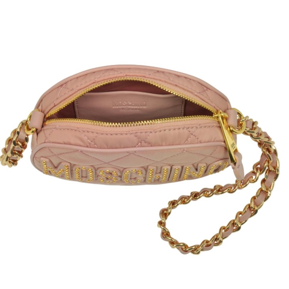 Moschino Quilted dusty rose chain link crossbody - Picture 3 of 4